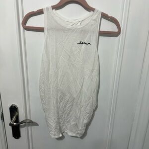 White Sleeveless Tank Top